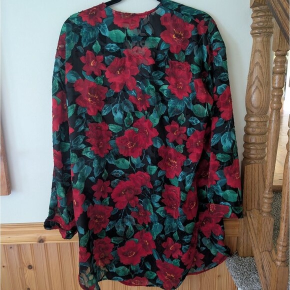 Vintage 90s Victoria's Secret Gold Label Floral Burnout Nightgown Size Large - Picture 6 of 8